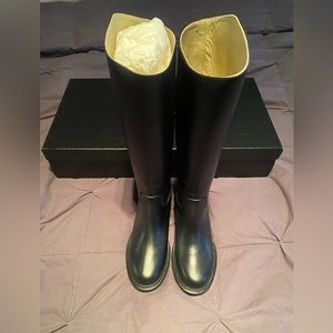 NIB Chanel Riding Boots Calfskin Leather Size 37